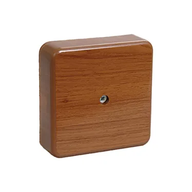 Коробка КМ41219-05 распаячная для открытой проводки 104х104х29мм дуб (6 клемм 6мм.кв)