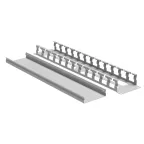 Органайзер кабельный с крышкой и отверстиями 2U, глубина 40 мм, для 19'' IT-корпусов ДКС серии STI/CQE, RAL7035