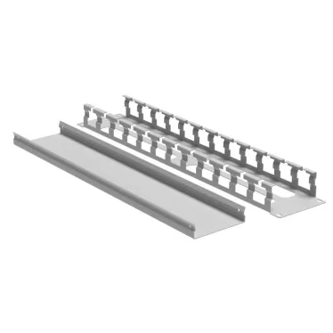 Органайзер кабельный с крышкой и отверстиями 2U, глубина 40 мм, для 19'' IT-корпусов ДКС серии STI/CQE, RAL7035