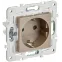 SKANDY Розетка с заземлением без защитных шторок 16А SK-R05Sh шампань IEK