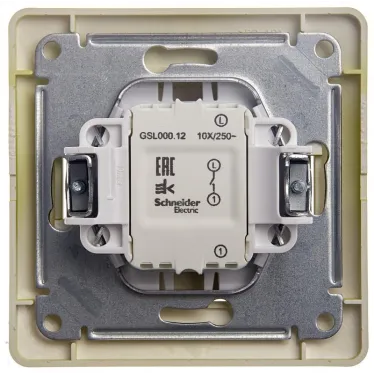 GLOSSA выключатель 1-клавишный в сборе сх.1 фисташковый