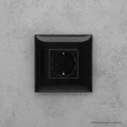 Avanti Розетка в стену, 2P+E, с защитными шторками, ''Черный квадрат''