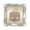 Розетка компьютерная RJ45 Ugra, механизм, одинарный, шампань