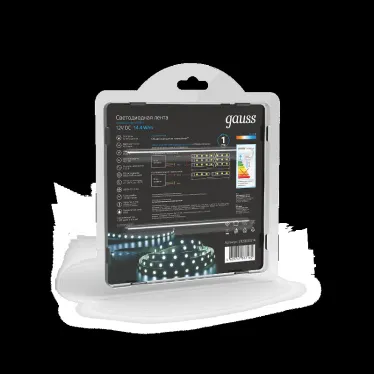 Лента светодиодная LED 5050/60-SMD 14.4 Вт/м 660 лм/м 6500К DC 12В IP20 10мм (блистер 5м) Black Gauss