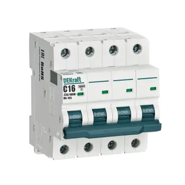 Выключатель автоматический 4P кривая C 16A 10кА ВА-105