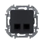 INSPIRIA розетка двойная RJ 45 категория 5e UTP антрацит
