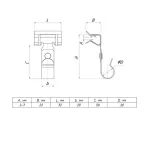 Зажим балочный 3-8мм под трубу 20 мм PROxima
