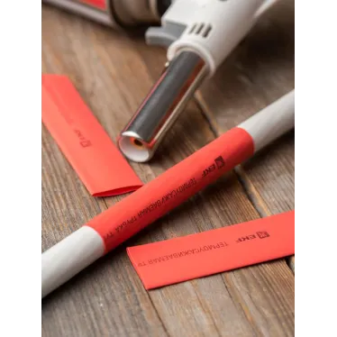 Трубка термоусаживаемая ТУТ нг 16/8 красная в отрезках по 1м PROxima