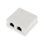Розетка компьютерная внешняя 2-порта RJ-45 8P8C FTP экранированная кат6,