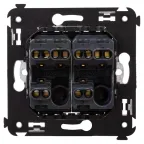 Avanti Переключатель двухклавишный в стену, ''Черный квадрат''