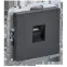 BRITE Розетка компьютерная RJ45 кат.6 РК11-БрГ графит IEK