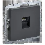 BRITE Розетка компьютерная RJ45 кат.6 РК11-БрГ графит IEK