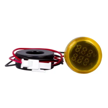 Индикатор значения тока и напряжения желтый ED16-22AVD 100А PROxima