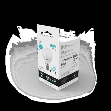 Лампа светодиодная LED 10 Вт 730 лм 4100К шар P45 нейтральный E14 AC 220В Elementary Gauss
