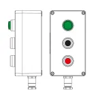 Взрывозащищенный пост управления из полиэстера CPE-P-04-(1xLG(250)-1xP1B(11)-1xP1R(11))-1xKH2MHK(C)1Ex d e IIC Т5 Gb / Ex tb IIIC T95°C Db IP66/КЗ