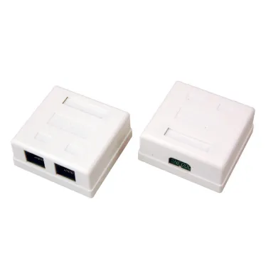 Розетка сетевая LAN. на стену. (2 гнездо 8Р8С (Rj-45). 5e кат),