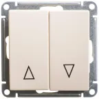 W59 Выключатель двухклавишный, с механич. блокировкой для жалюзи,механизм,слоновая кость