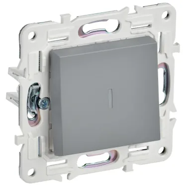 SKANDY Выключатель 1-клавишный проходной с индикацией 10А SK-V08Gr серый IEK