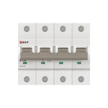 Автоматический выключатель ВА 47-125 4P 100А (D) 15кА PROxima