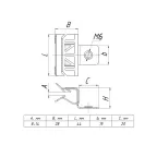 Зажим балочный 8-14мм с отгибом и резьбой М6 PROxima