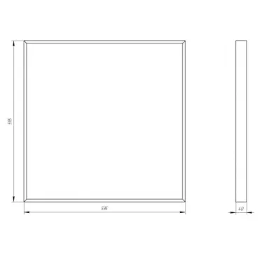 Светильник светодиодный SPO-910-2-65K-038 38Вт 6500К 3990Лм 595x595x40 микропризма