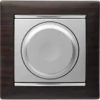 VALENA Рамка 1 пост темное дерево/серебро