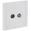 FORTE@PIANO Розетка двойная TV+SAT FP238 белый IEK