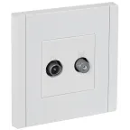 FORTE@PIANO Розетка двойная TV+SAT FP238 белый IEK