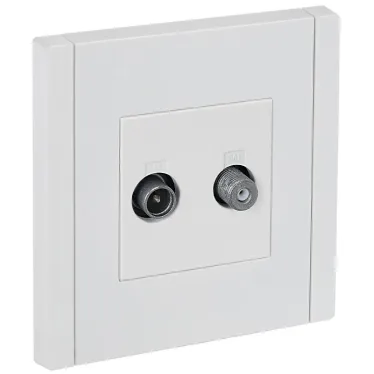 FORTE@PIANO Розетка двойная TV+SAT FP238 белый IEK