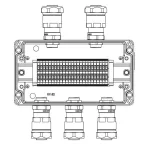 Взрывозащищенная клеммная коробка из алюминия TBE-A-14 -(25xHMM.2) -2x6018ANP22BKM2SB(A) - 3x6018ANP22BKM2SB(C)1Ex e IIC Т5 Gb / Ex tb IIIC T95°C Db IP66