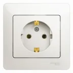 Розетка GLOSSA с заземлением перламутр в сборе
