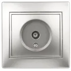 Розетка TV одиночная, СУ, Plano, алюминий, 1-301-03