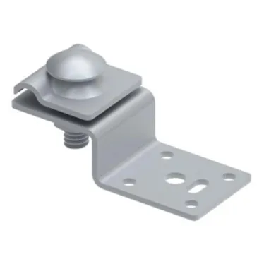 Соединитель-опора с отверстием для крепления прутка 6-10 мм на металлоконструкциях. Материал - горячеоцинкованная сталь.