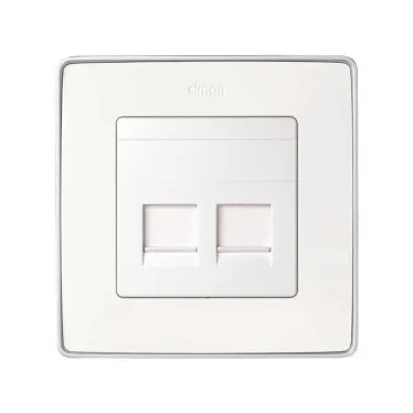 Адаптер на 2 RJ45(12) 75528-, 75540-, 75541-, 75544-39, шторки, S82,82N, белый