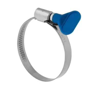 Хомут червячный 32-50/9-0.7 мм. с ключом. нержавеющая сталь W2