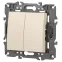Выключатель двойной, 10АХ-250В, Эра Elegance, сл.кость,14-1104-02