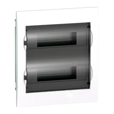 Щит распределительный встраиваемый белый City9 (ЩРв-П-24) дверь прозрачная на 24 модуля IP40