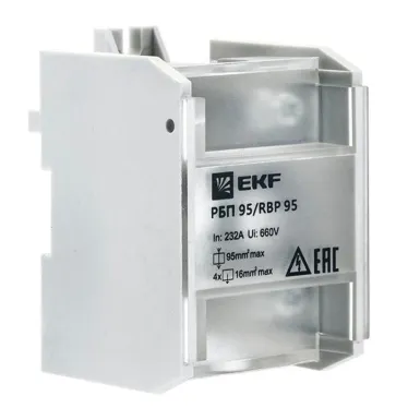 Блок распределительный проходной РБП 95 (1х95 - 4х16мм2) 232/100 А PROxima