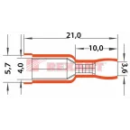 Разъем штекерный изолир гнездо 4 мм 0.5-1.5 кв мм (РШи-м 1.5-4 РШИм 1,25-5-4) красный, REXANT