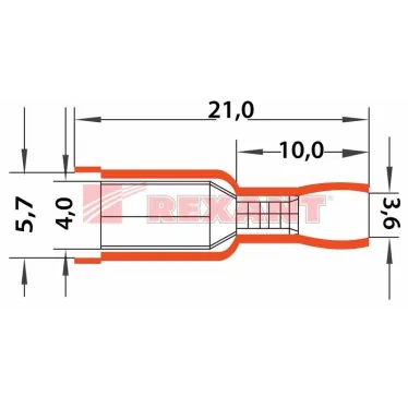 Разъем штекерный изолир гнездо 4 мм 0.5-1.5 кв мм (РШи-м 1.5-4 РШИм 1,25-5-4) красный, REXANT