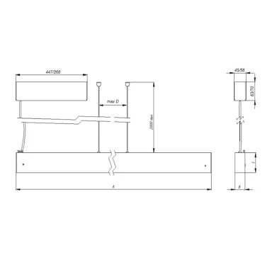 Светильник PROFILE 60L P LED 1800 4000K