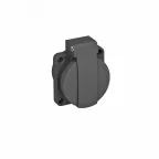                  Розетка силовая 0° с крышкой, IP44, 16А, 250В (для блока питания VH 50x61 мм) черная
               