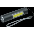Фонарь светодиодный NPT-KC06-ACCU брелок алюминиевый 1LED(1Вт)+1СOB LED(3Вт) 3 режима