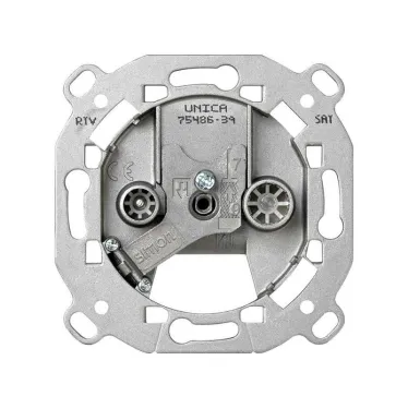 Розетка R-TV проходная, затухание 2dB, S, 82,82N, 88, механизм