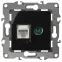 Розетка комбинированная RJ45+TV, Эра12, чёрный, 12-3110-06