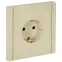 FORTE@PIANO Розетка 1-местная с заземлением с защитными шторками винтовое крепление 16А FP415 ваниль IEK