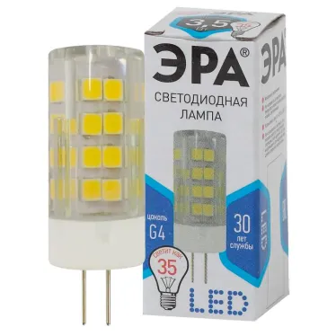Лампа светодиодная LED JC-3,5W-220V-CER-840-G4 (диод, капсула, 3,5Вт, нейтр, G4) (100/1000/30000)