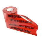 Лента сигнальная ''Осторожно кабель'' 300 мм х 100 м, цвет красныйхчерный, REXANT