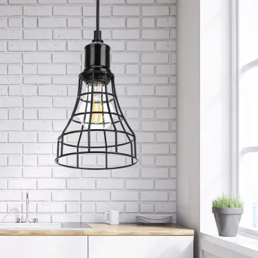 Подвес PL10 BK металл, E27, max 60W, d135 мм, черный (20/240)