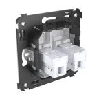 Avanti Розетка телефонная в стену двойная, ''Белое облако''